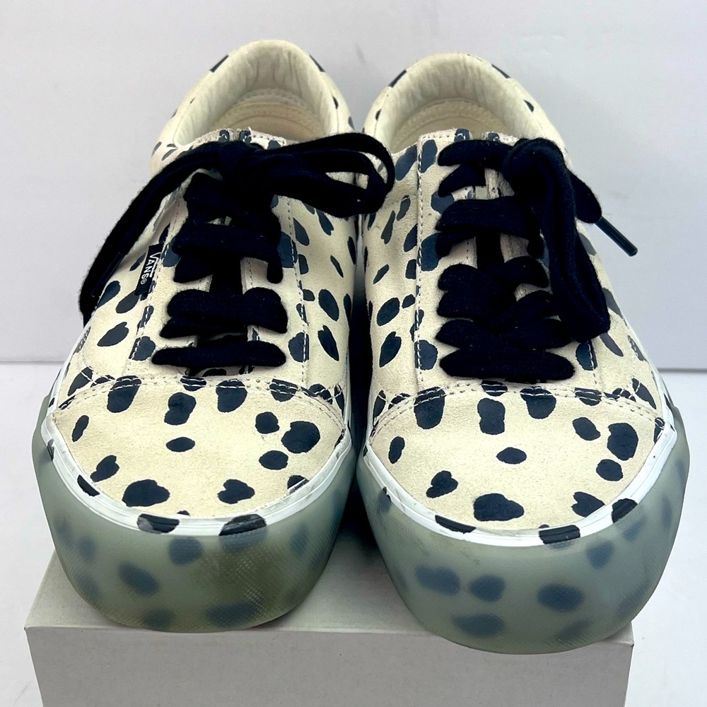 VANS OLD SKOOL NS VLT LX DALMATION, UPPER LEATHER, CRAM & BLACK, M 7.5, W 8.5 - Picture 3 of 17